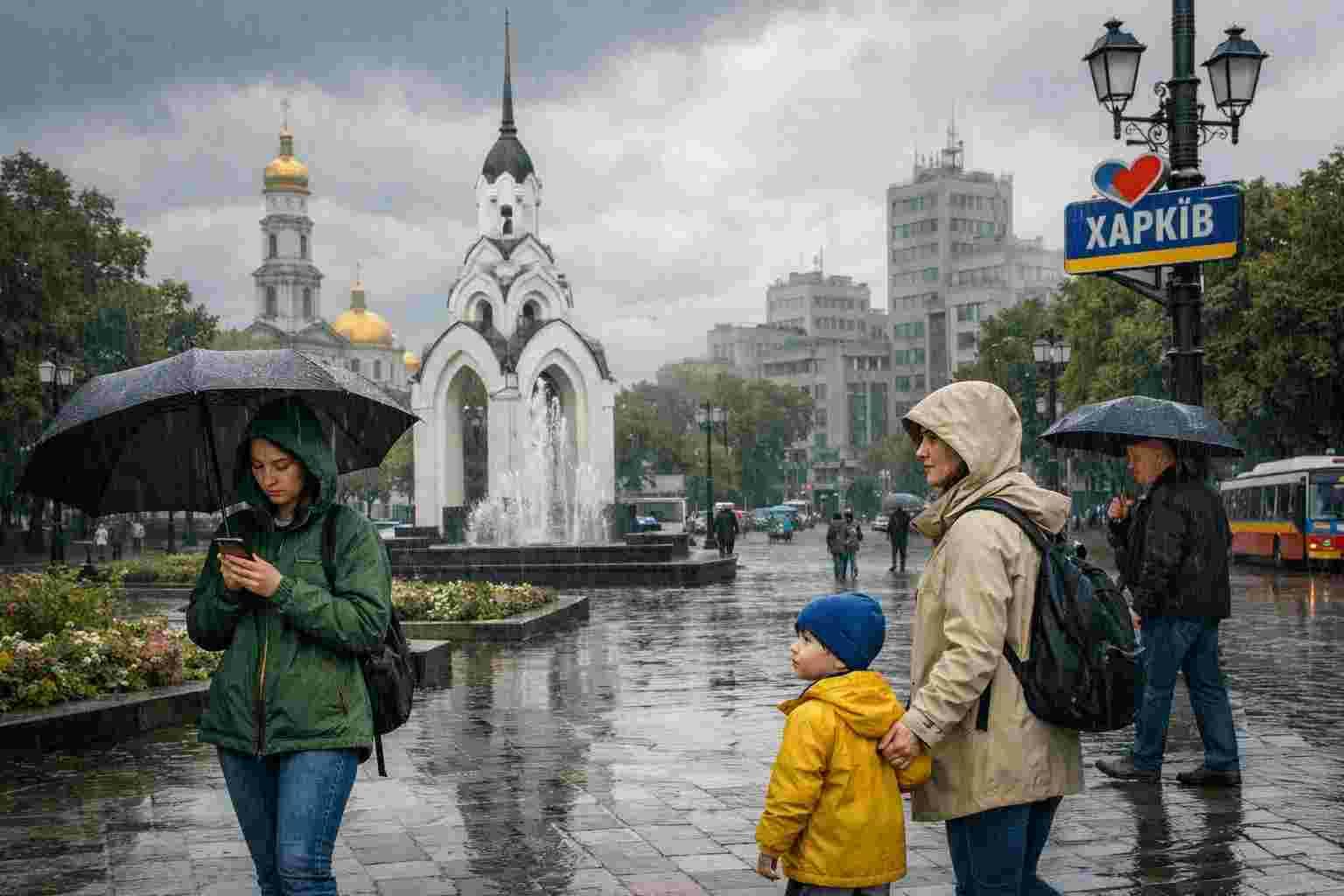 In Kharkiv wird am 18. Oktober Regen und Kälte erwartet